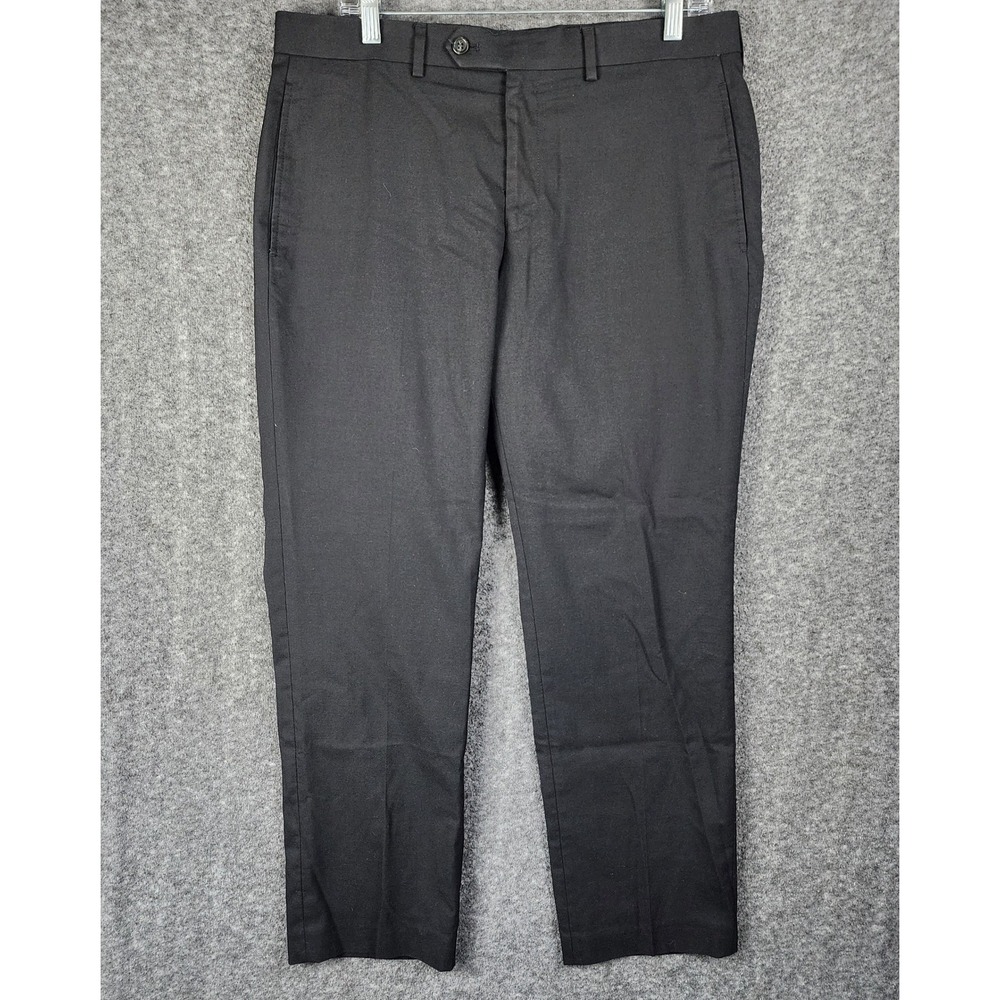 Ralph Lauren Dress Pants Womens 35 Dressy Black Flat Front Trousers EUC